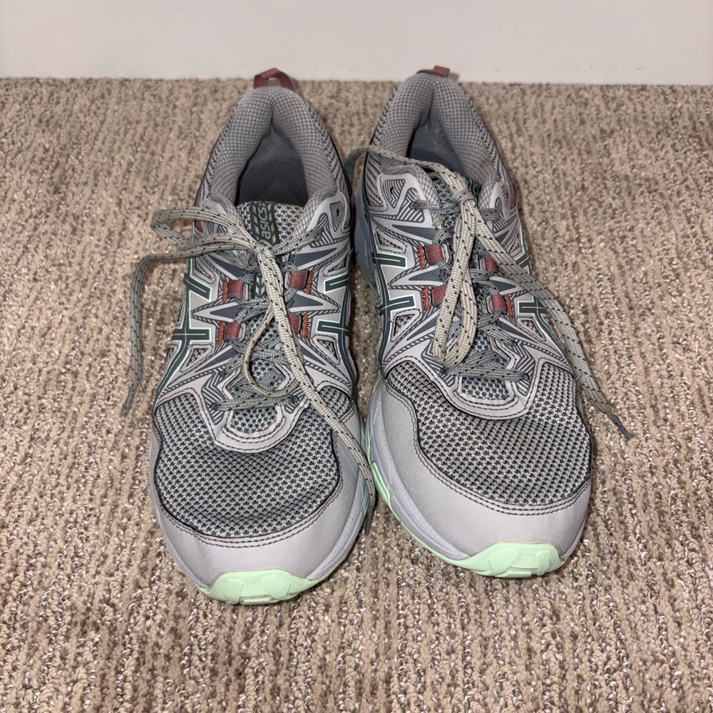 Asics Gray and Mint Gel Athletic Shoes